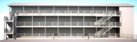 This design, we pushed the stair to the end to get it out of the way. Option 3
