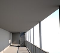 By relocating the stair at the side, we massivly opened up the space on the deck that can be used by the customers Option 3